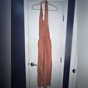 cloth & stone Rust Halter Maxi Dress